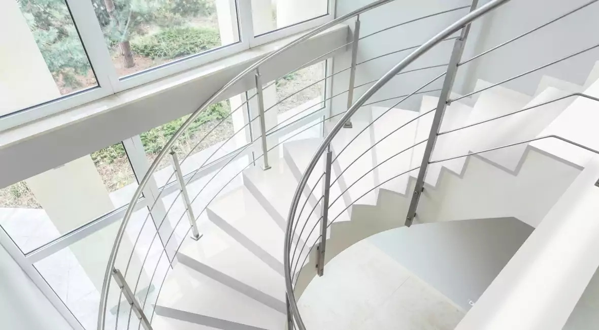 white Marble quick stairs
